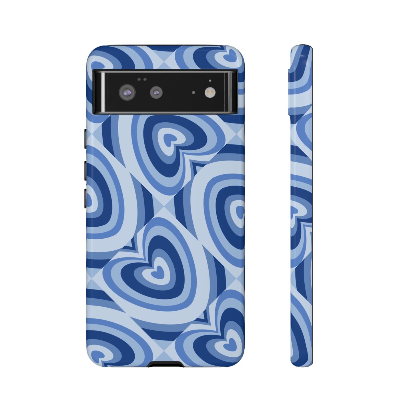 Hearts Squared | Blue Heart Pattern Case