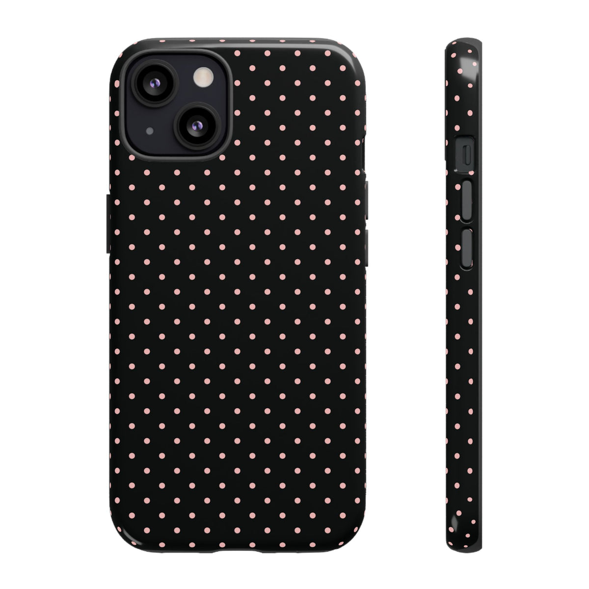 Polka Flirt | Pink & Black Polka Dot iPhone Case