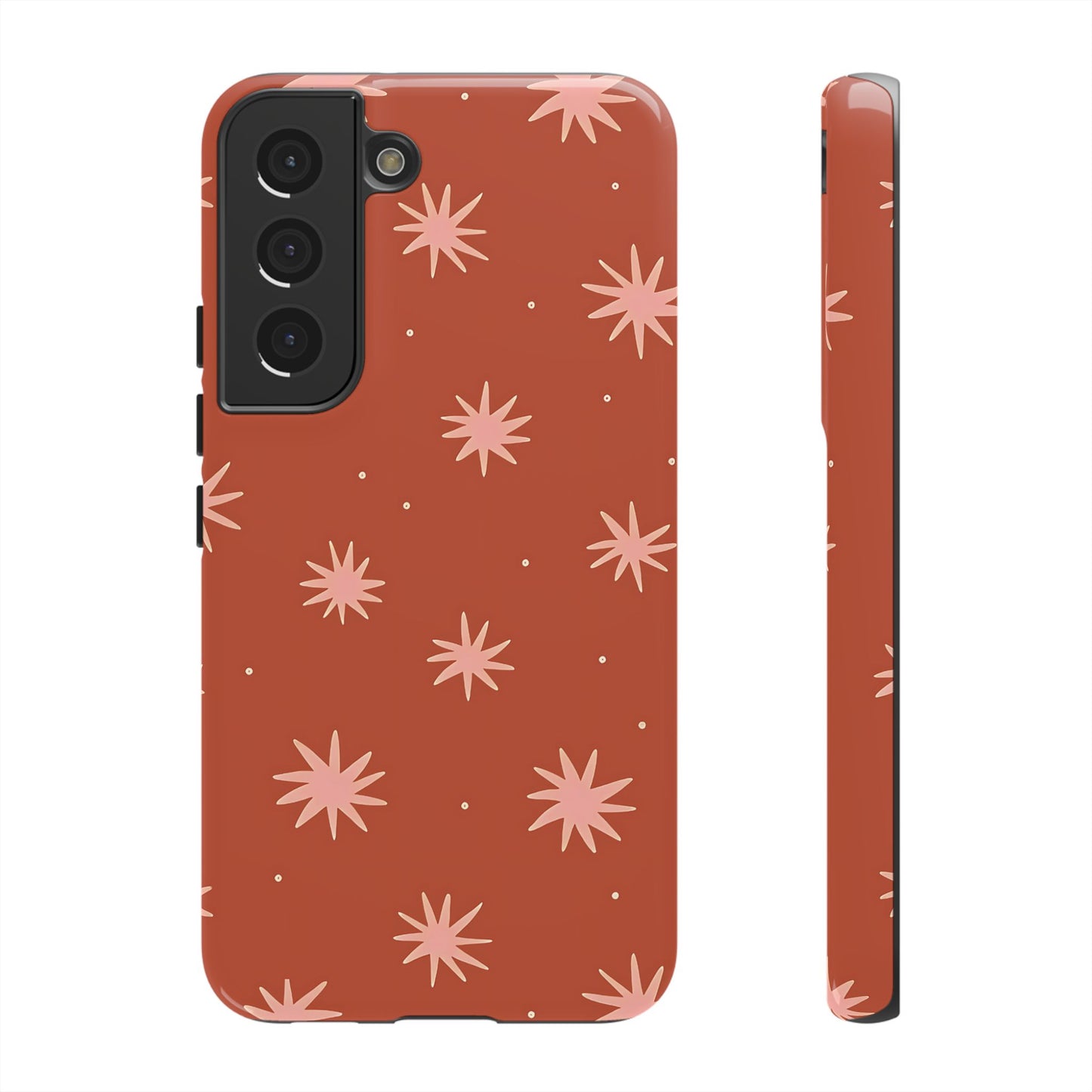 Boho Stars | Coque Galaxy rétro orange 