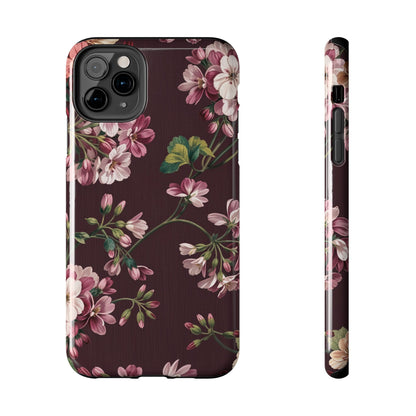 Flower Glam | Brown Floral iPhone Case