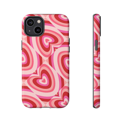 Hearts Squared | Pink Retro Heart Case