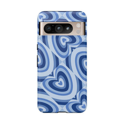 Hearts Squared | Blue Heart Pattern Case