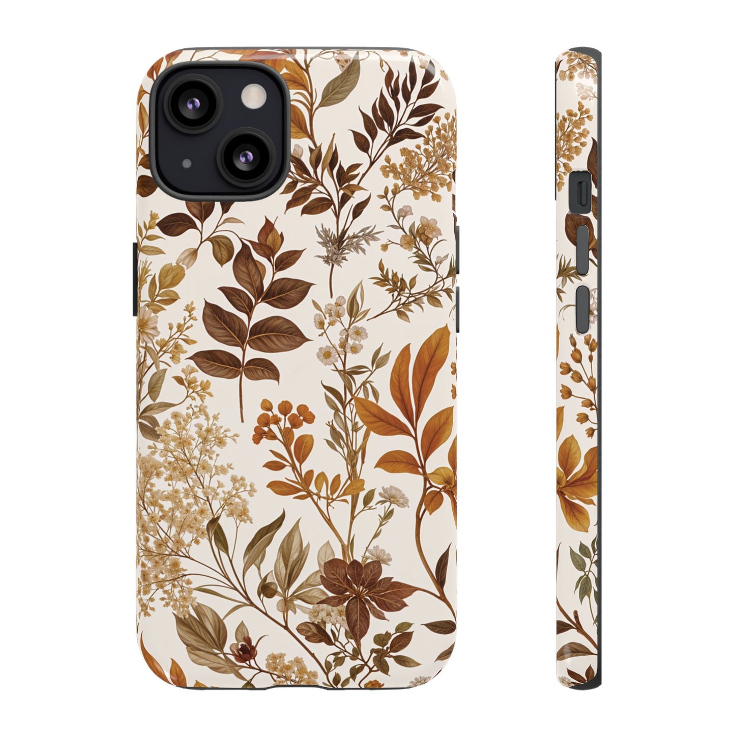 Funda para iPhone con motivos florales y botánicos otoñales