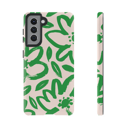 Happy | Green Modern Floral Case