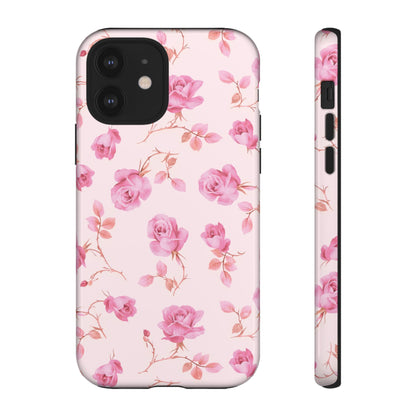 Coque iPhone à motif floral rose | Coquette