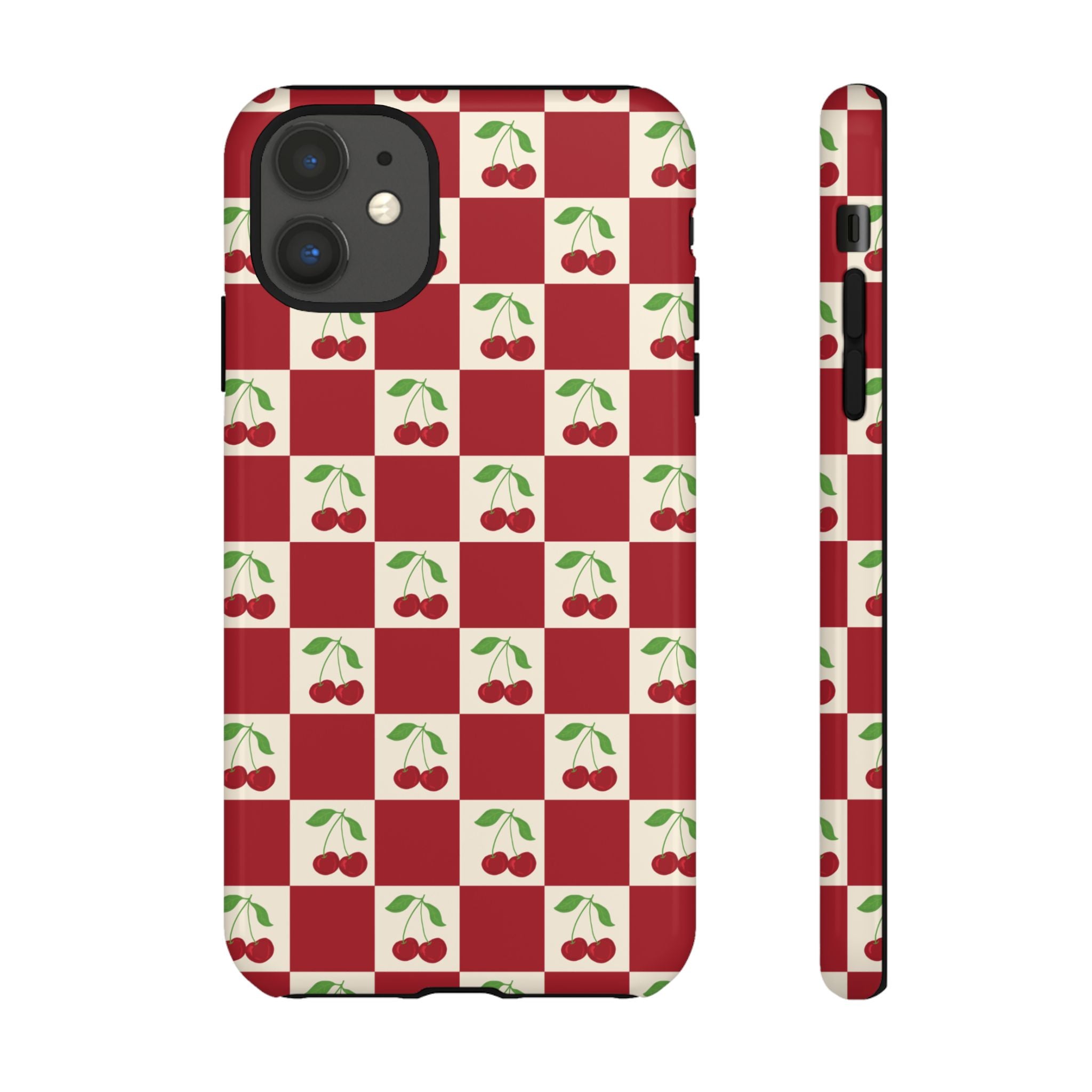 Cherry Check Phone Case