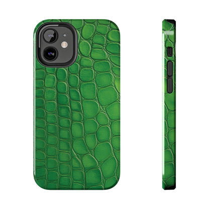 Glossy Croc | Green iPhone Case