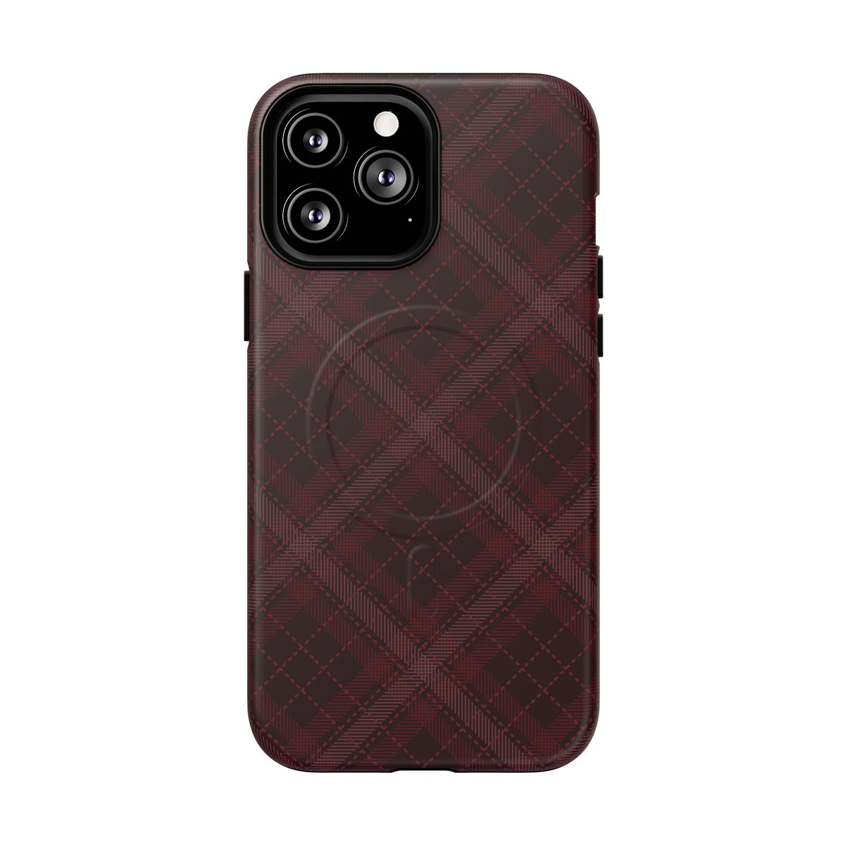 Trendsetter | Burgundy Plaid MagSafe Case