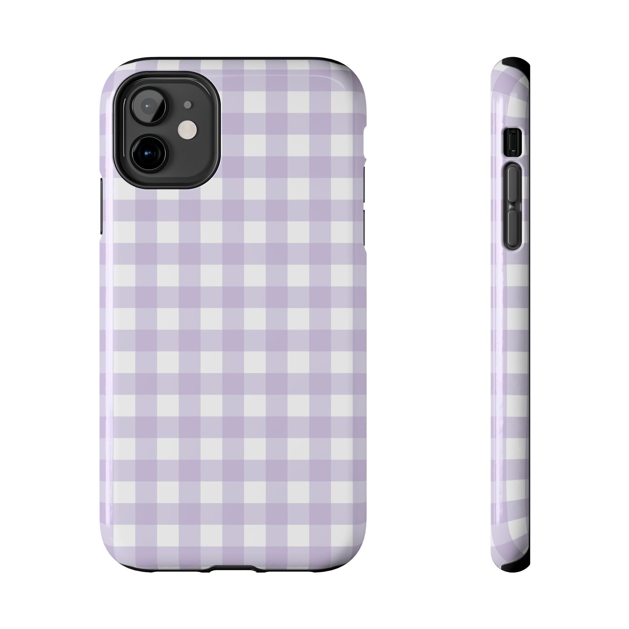 Purple Plaid Gingham Check iPhone Case