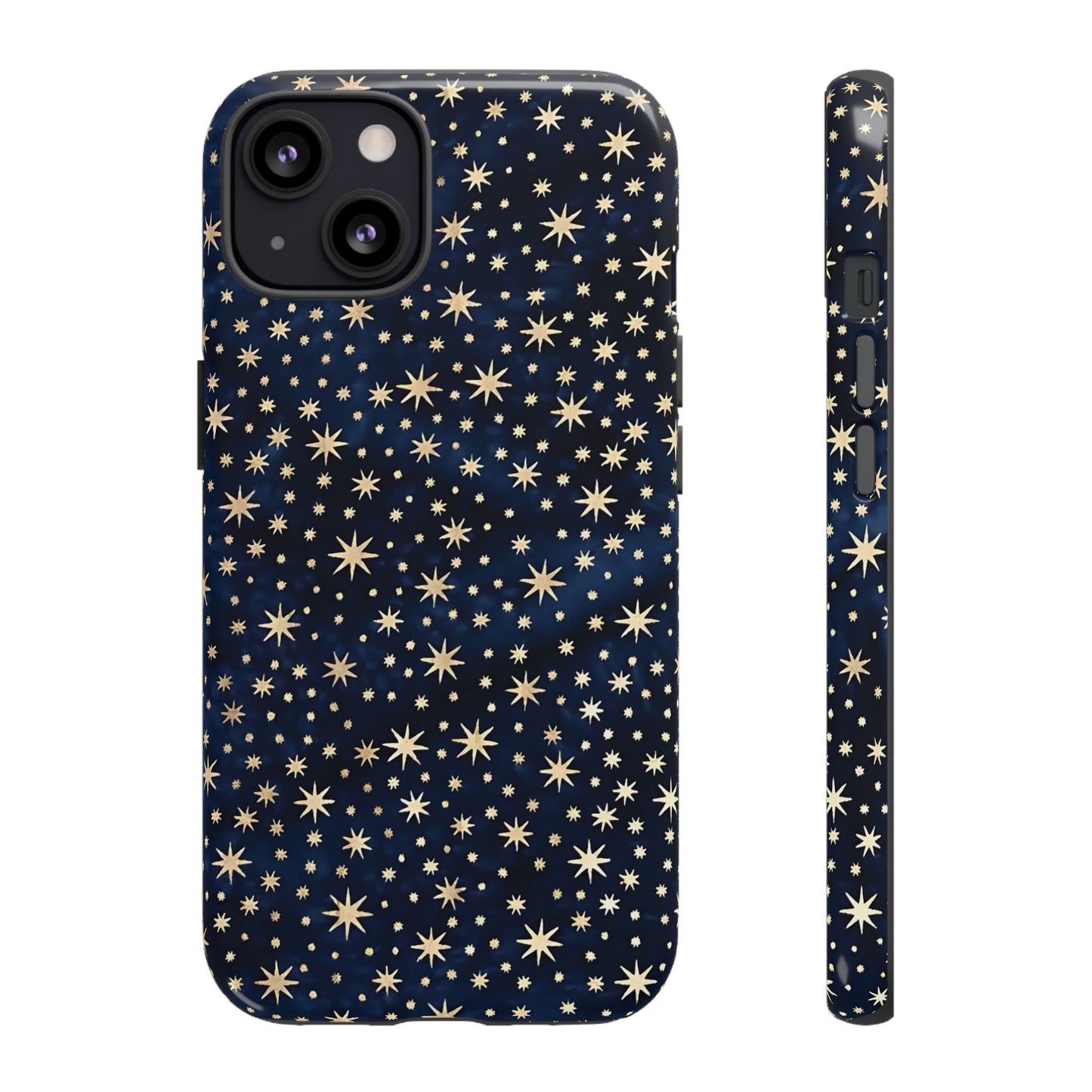 Coque rigide pour iPhone à motif ciel nocturne | ciel étoilé bleu