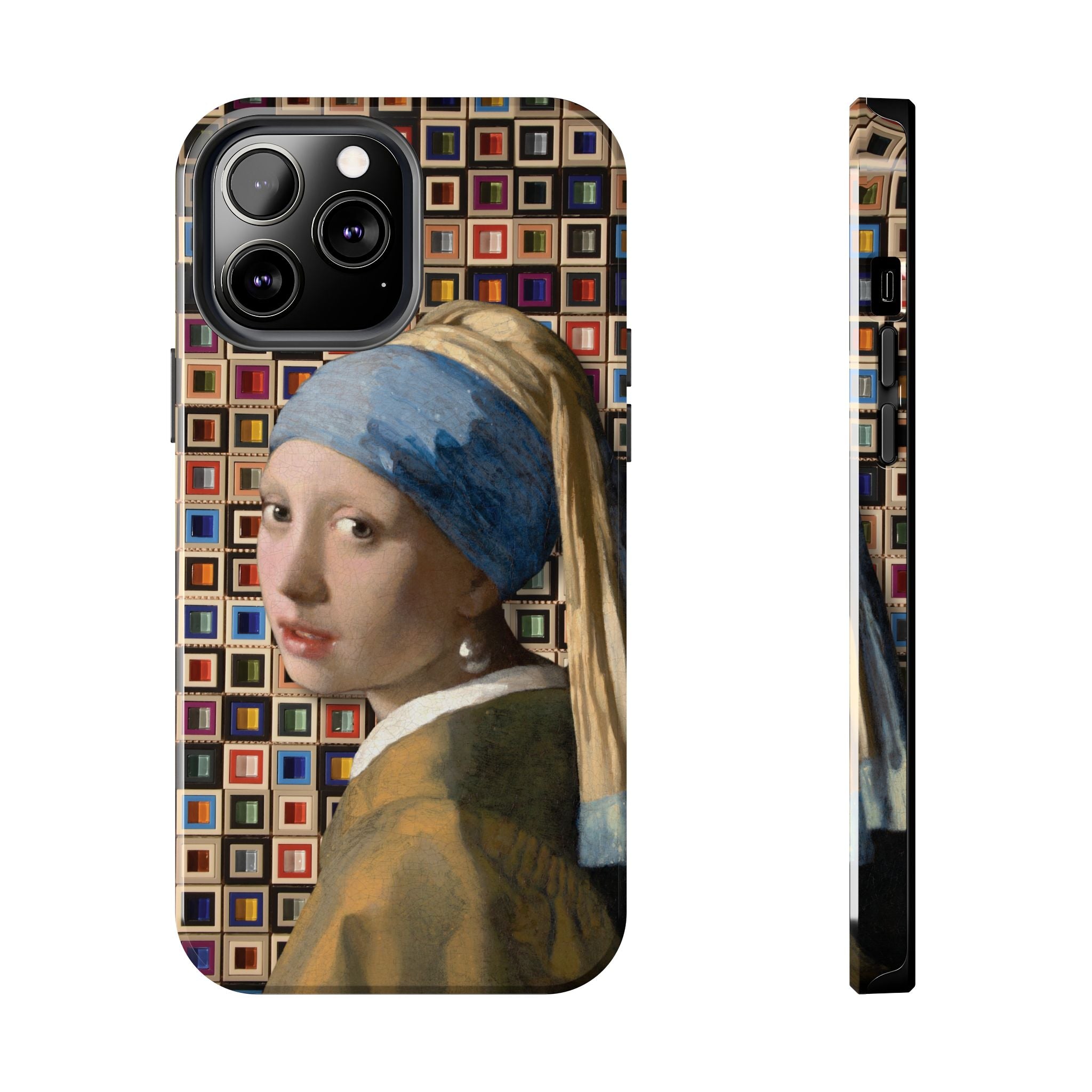 Girl with a Pearl Earring Collage iPhone Case