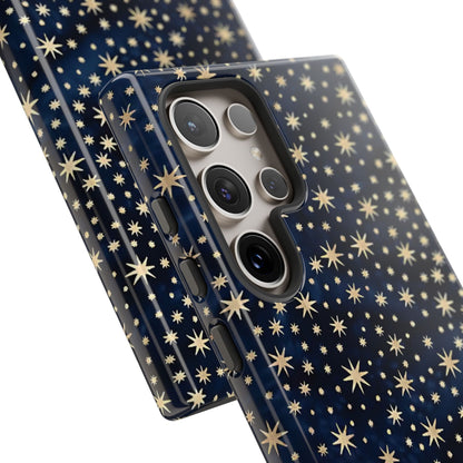 Estuche Galaxy con estrellas azules y cielo nocturno