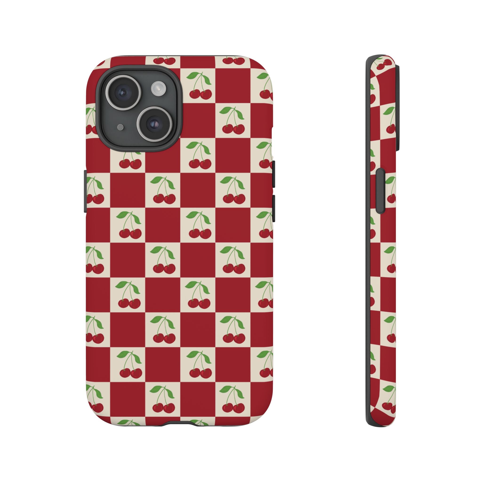 Cherry Check Phone Case