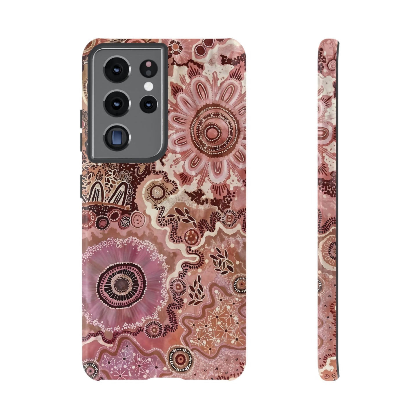 Étui Galaxy à motif floral artistique et éclectique