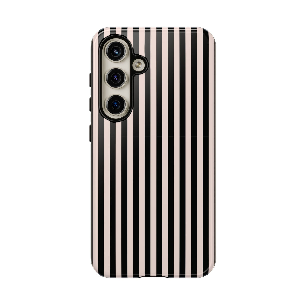 Stripe Tease | Pink & Black Striped Galaxy Case