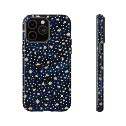 Coque rigide pour iPhone à motif ciel nocturne | ciel étoilé bleu