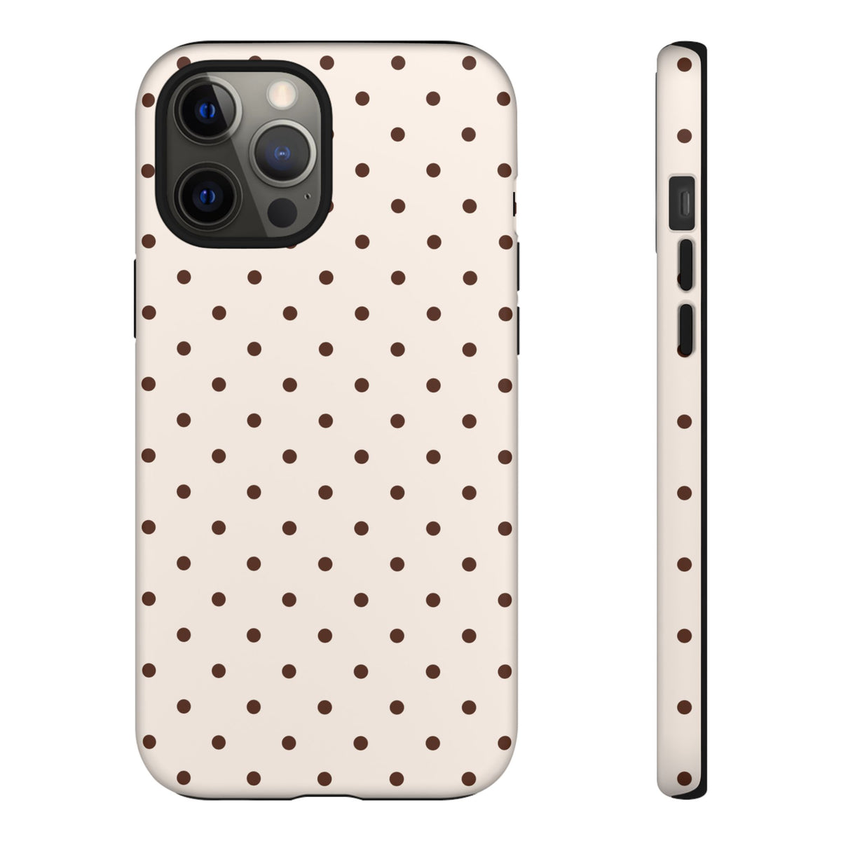 Vanilla Bean | Brown Polka Dot iPhone Case