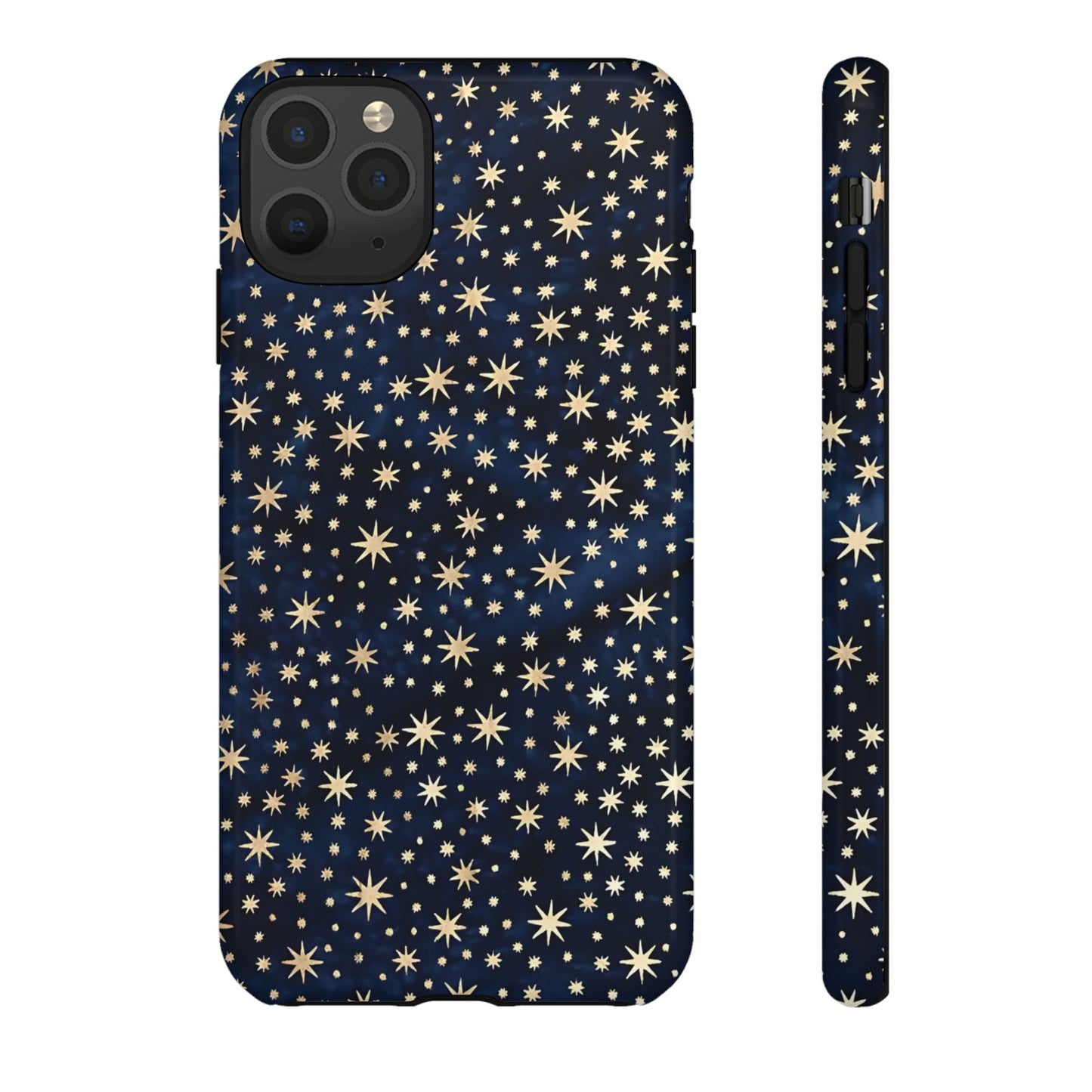 Estuche resistente para iPhone con cielo nocturno y estrellas azules