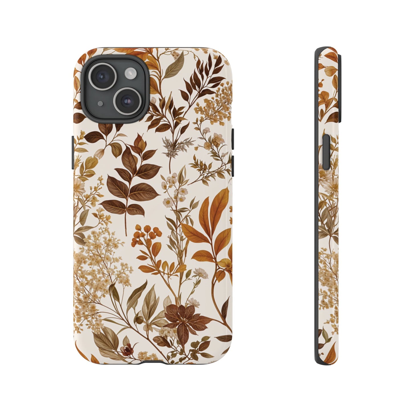 Funda para iPhone con motivos florales y botánicos otoñales