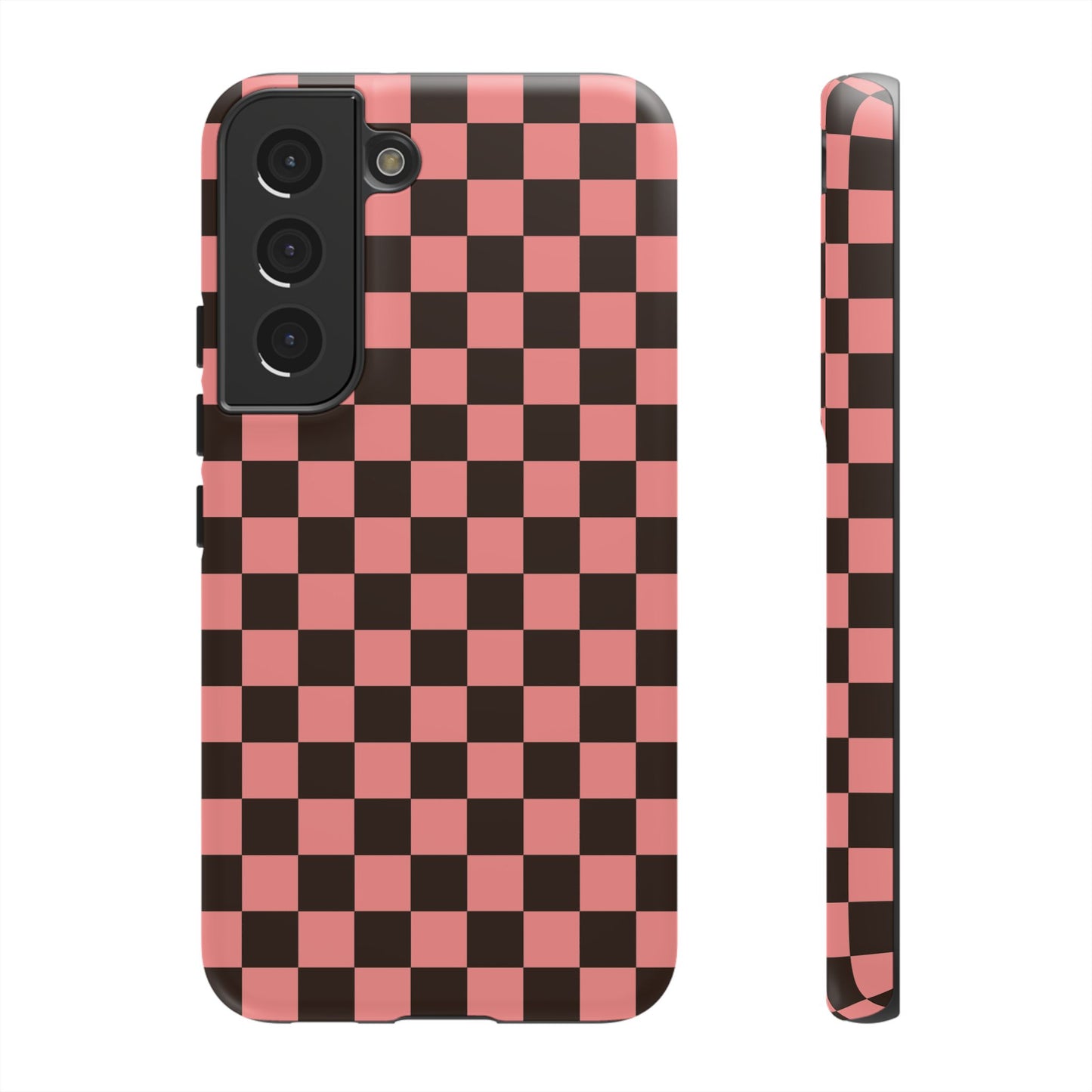 Checked Out | Pink & Brown Checkerboard Case