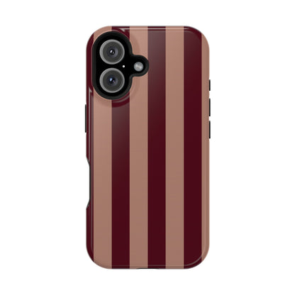 Tribeca | Burgundy Striped iPhone Case