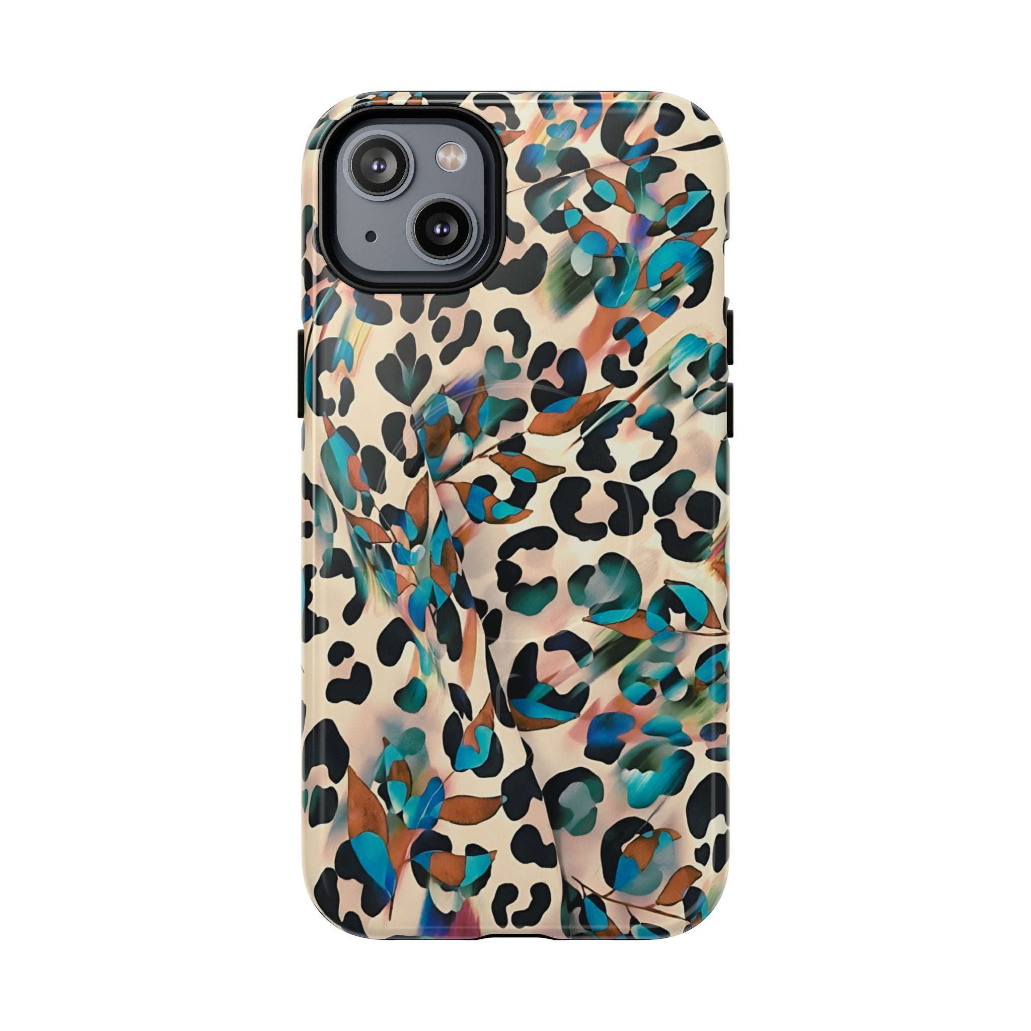 Funda MagSafe con estampado animal artístico y leopardo de ensueño
