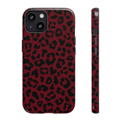 Gone Wild  | Red Leopard Print iPhone Case