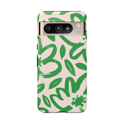 Happy | Green Modern Floral Case