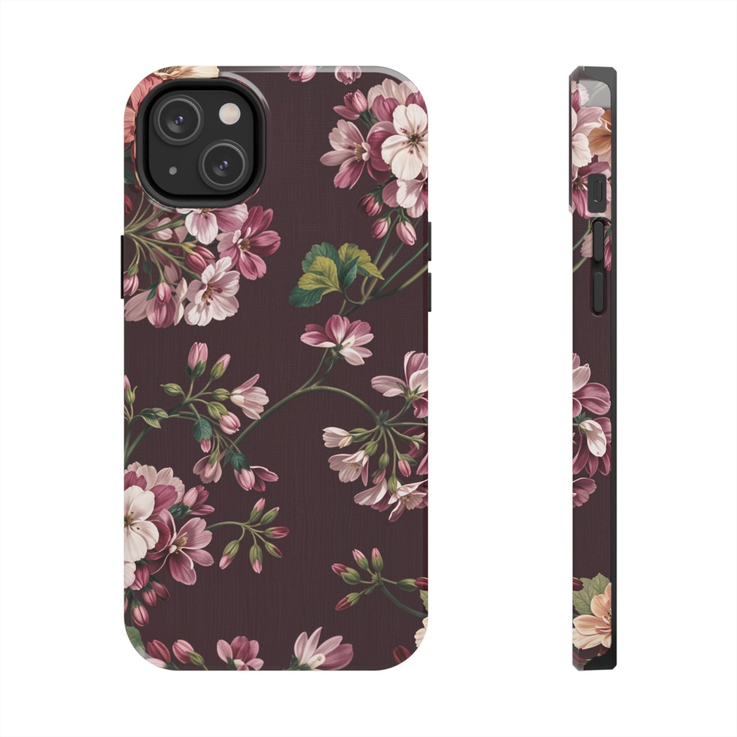 Flower Glam | Brown Floral iPhone Case