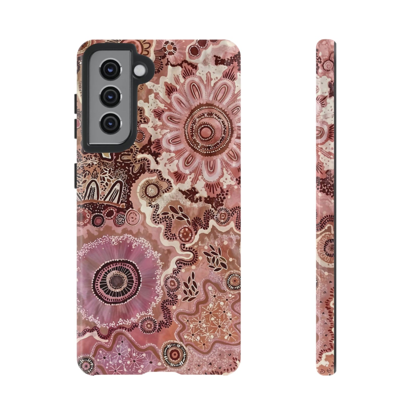 Étui Galaxy à motif floral artistique et éclectique