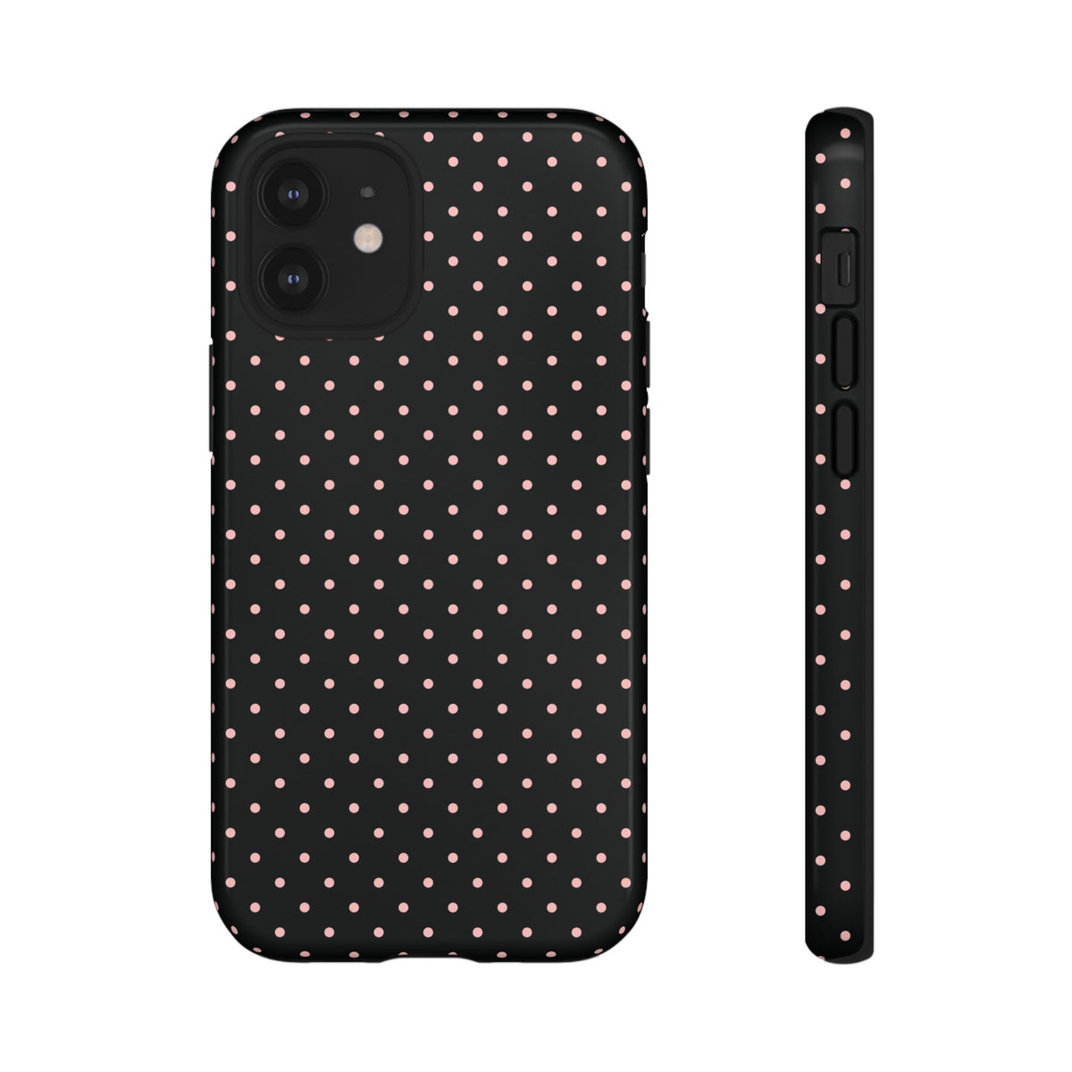 Polka Flirt | Pink & Black Polka Dot iPhone Case