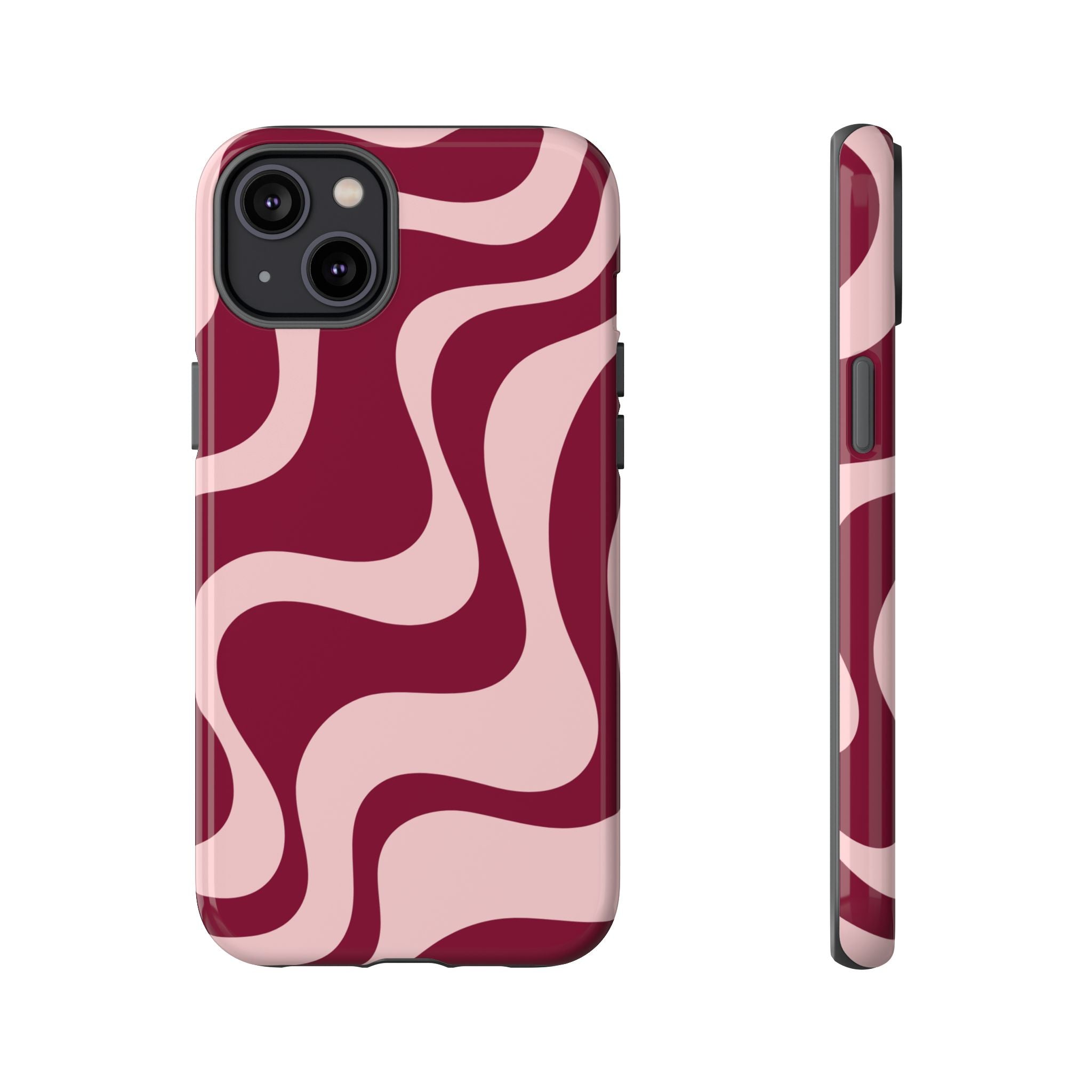 Burgundy Waves | iPhone Case