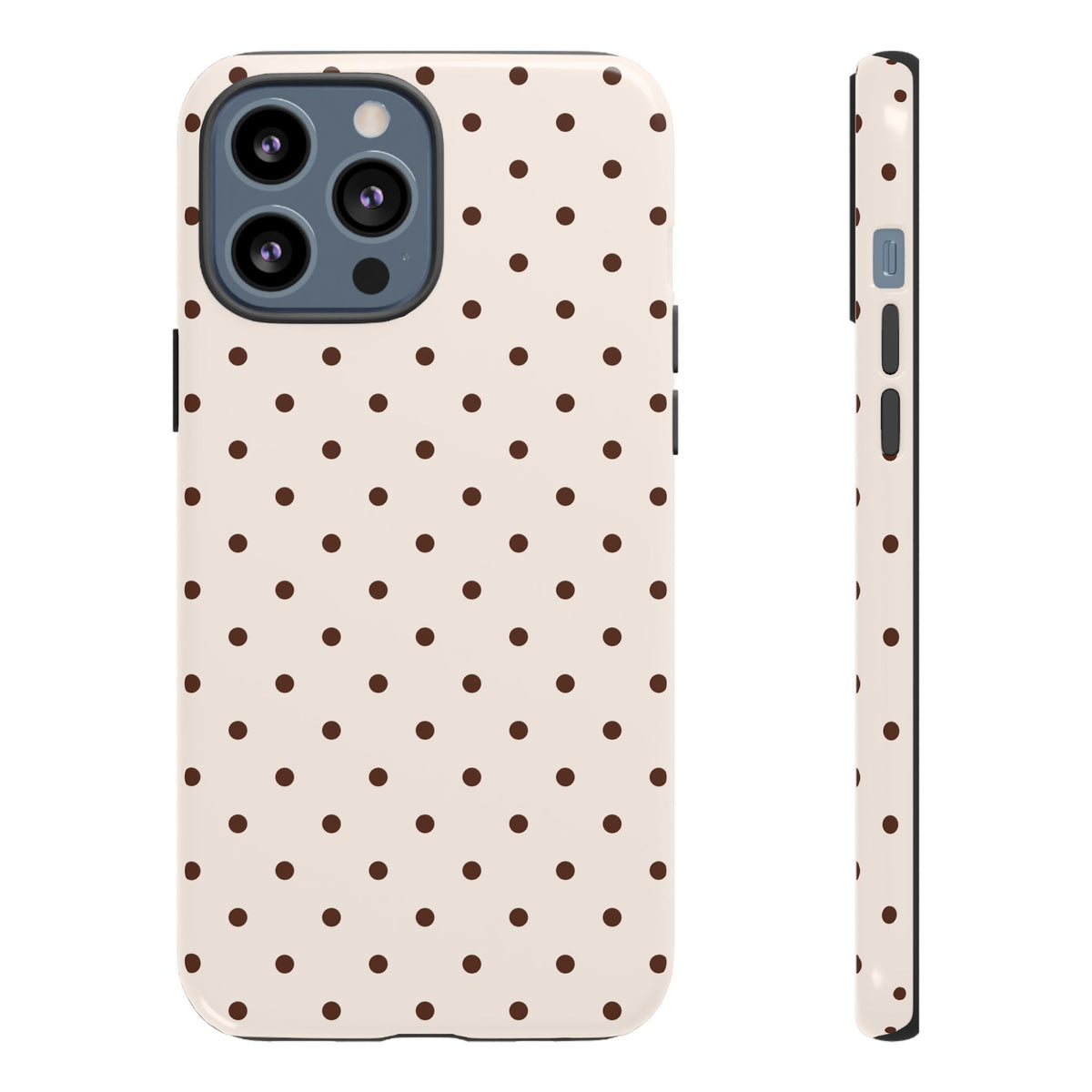 Vanilla Bean | Brown Polka Dot iPhone Case