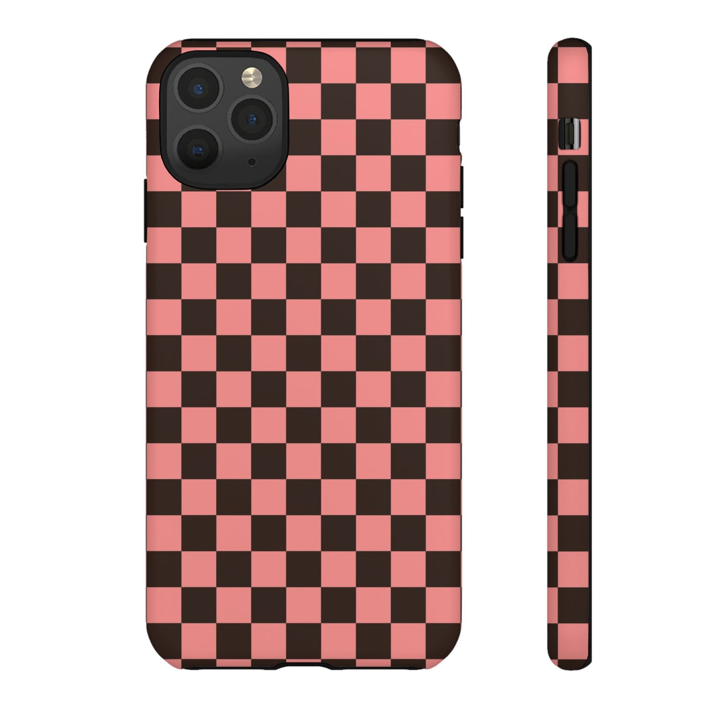 Checked Out | Pink & Brown Checkerboard Case