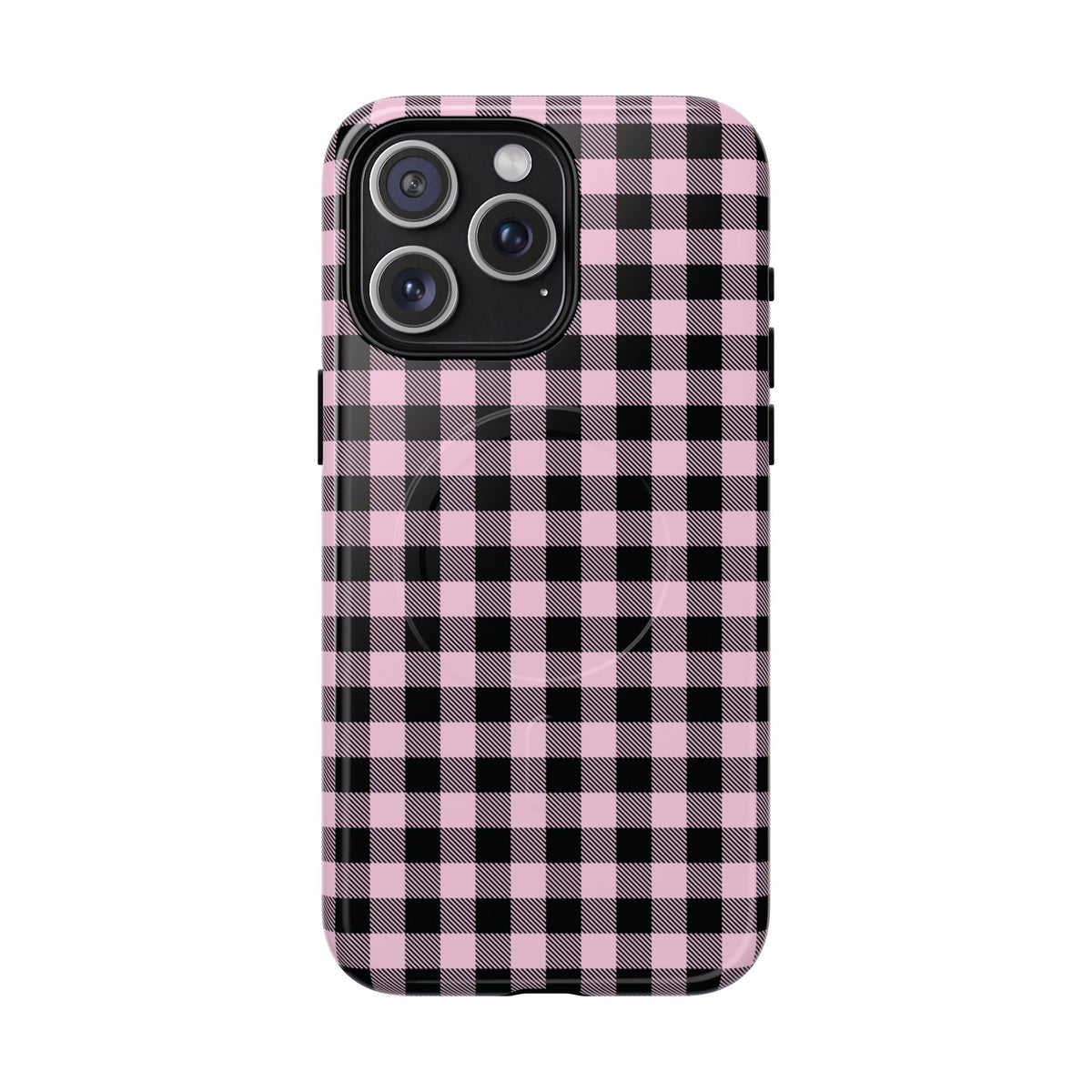Pink Punk | Pink & Black Check MagSafe Case