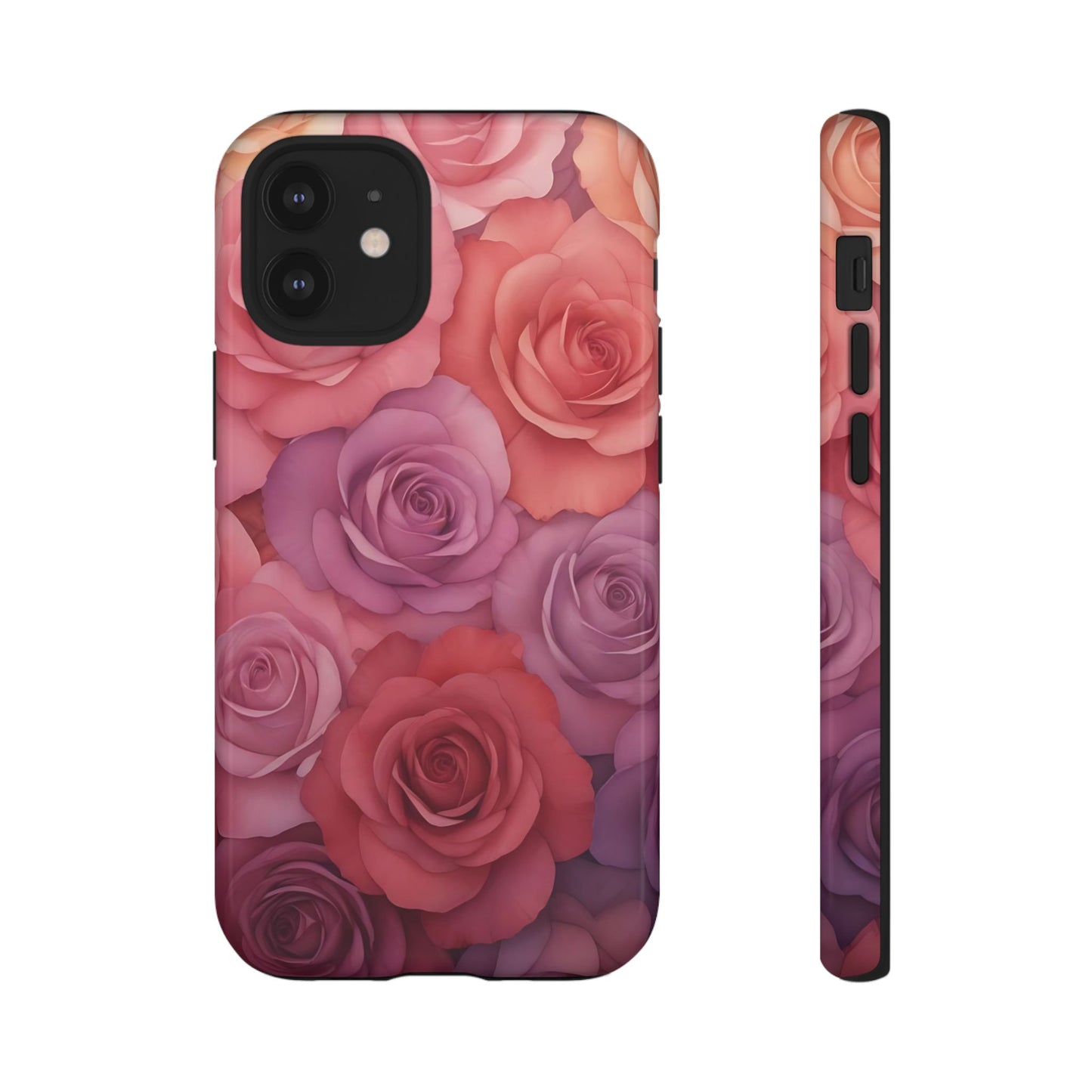 Coque iPhone à motif floral | Roses dégradées