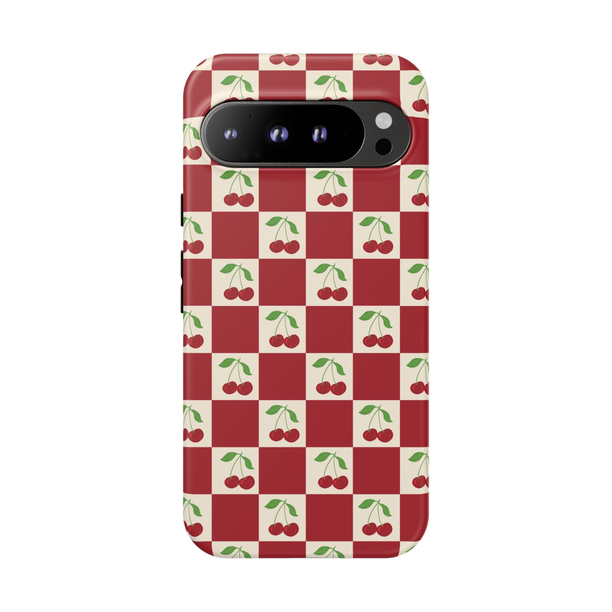 Cherry Check Phone Case