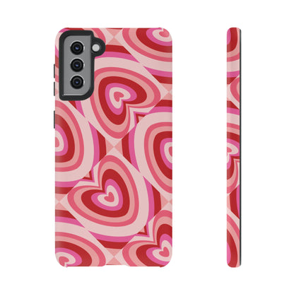 Hearts Squared | Pink Retro Heart Case