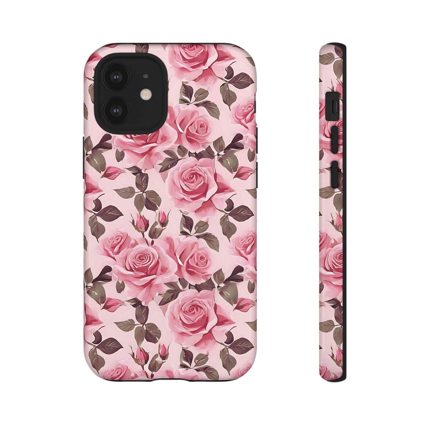 Funda para iPhone con diseño de rosas románticas y flores rosas