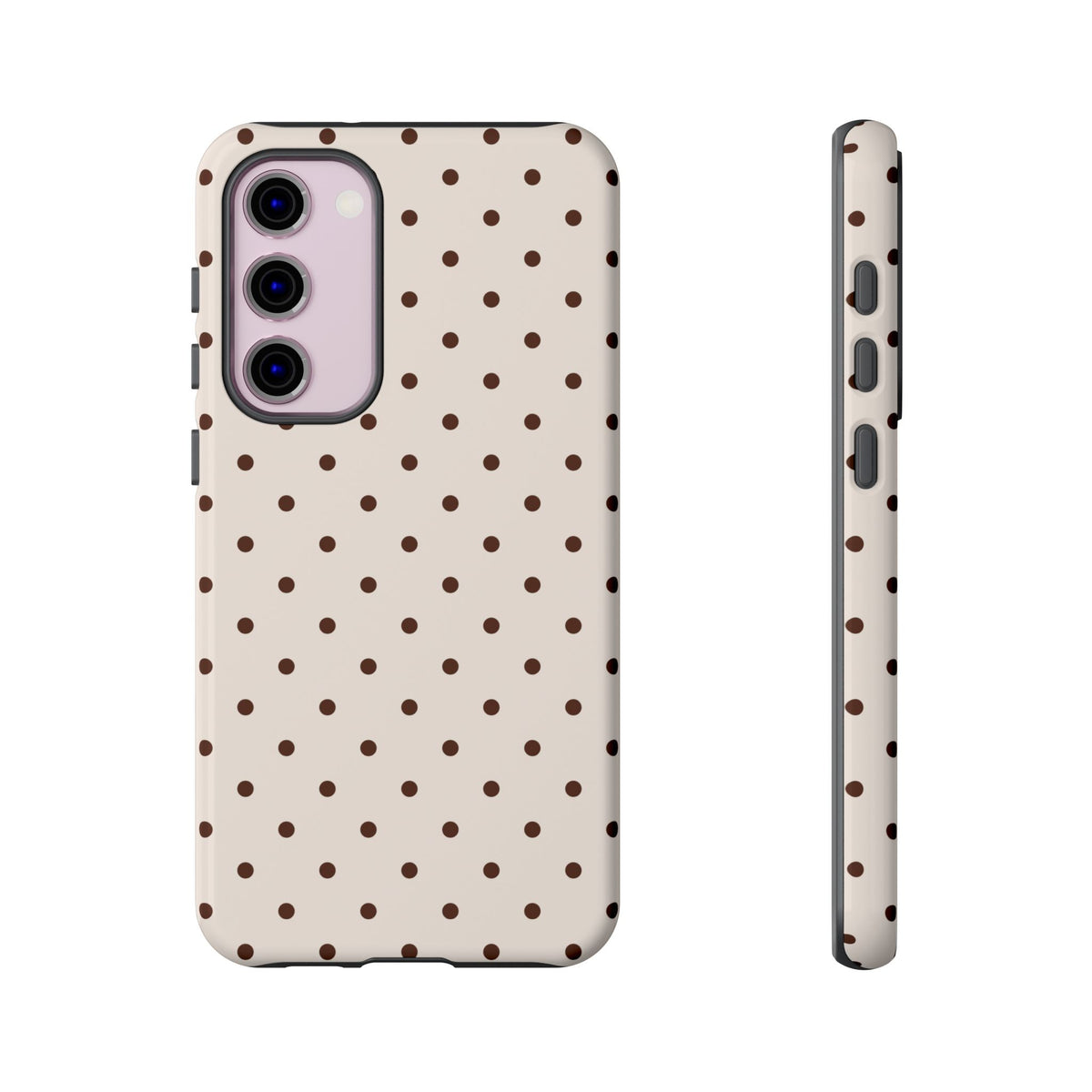 Vanilla Bean | Brown & Ivory Polka Dot Galaxy Case