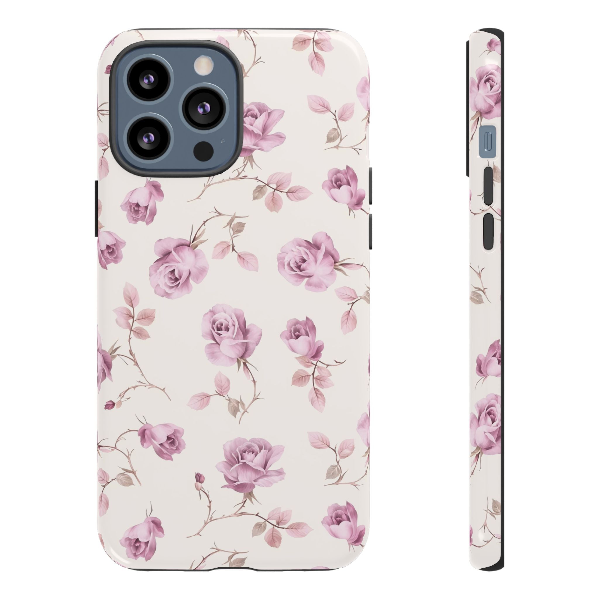 Rosa vintage | Coqueta floral Funda y vinilo para iPhone