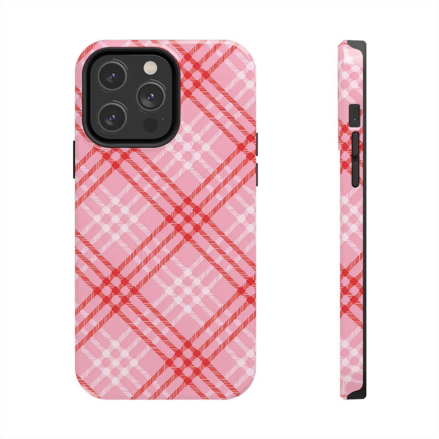 Chanelle | Pink Plaid iPhone Case