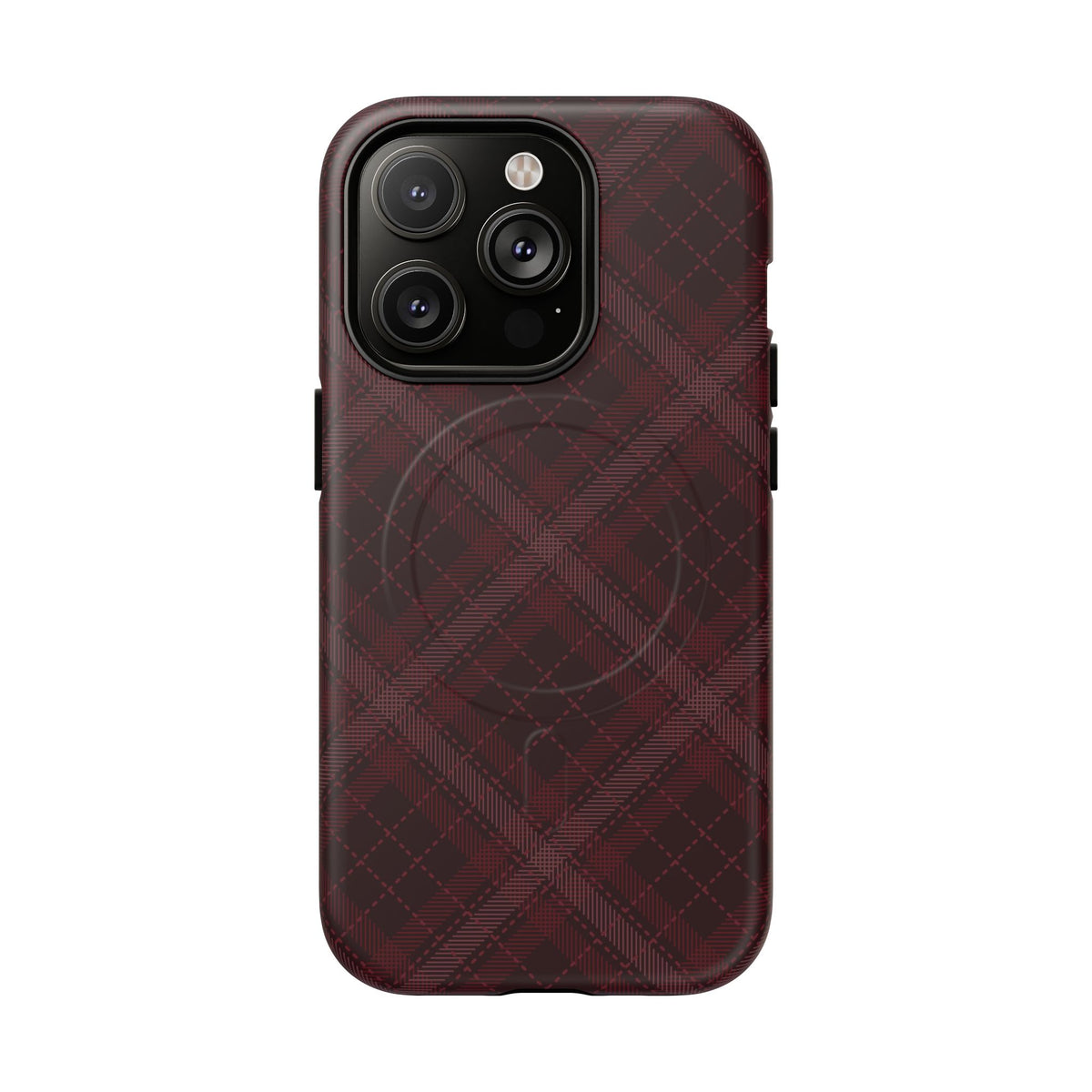 Trendsetter | Burgundy Plaid MagSafe Case