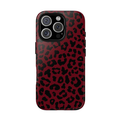 Gone Wild  | Red Leopard Print iPhone Case