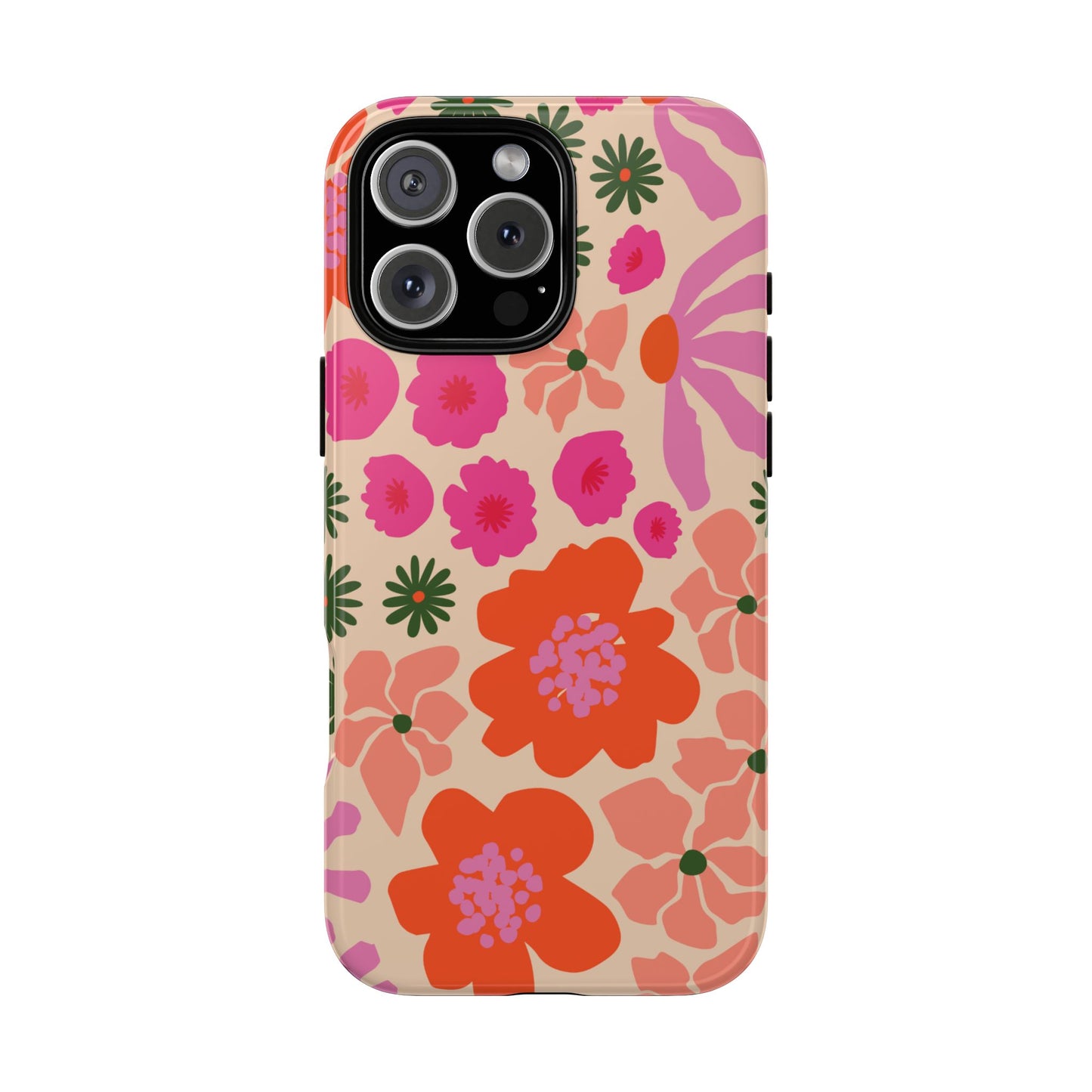 Funda para iPhone con diseño floral y flores en plena floración