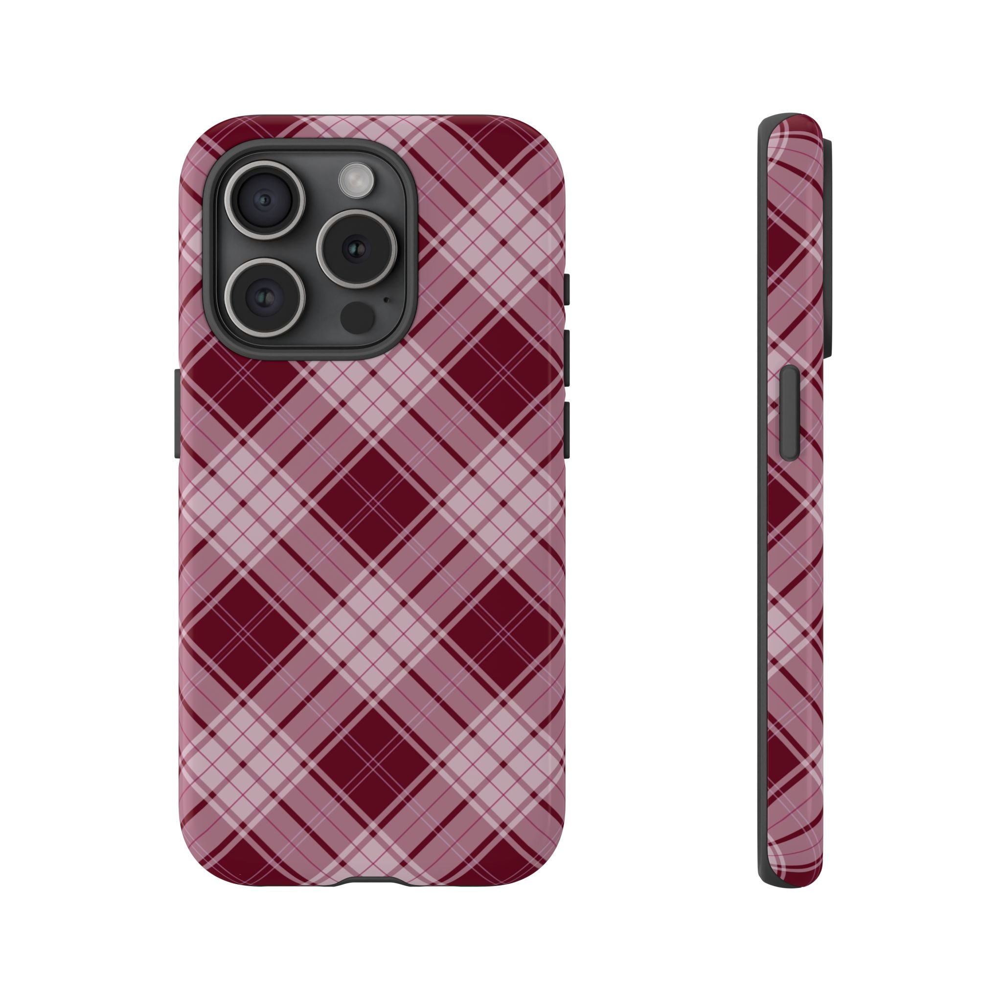 Berry Cute | Plaid iPhone Case