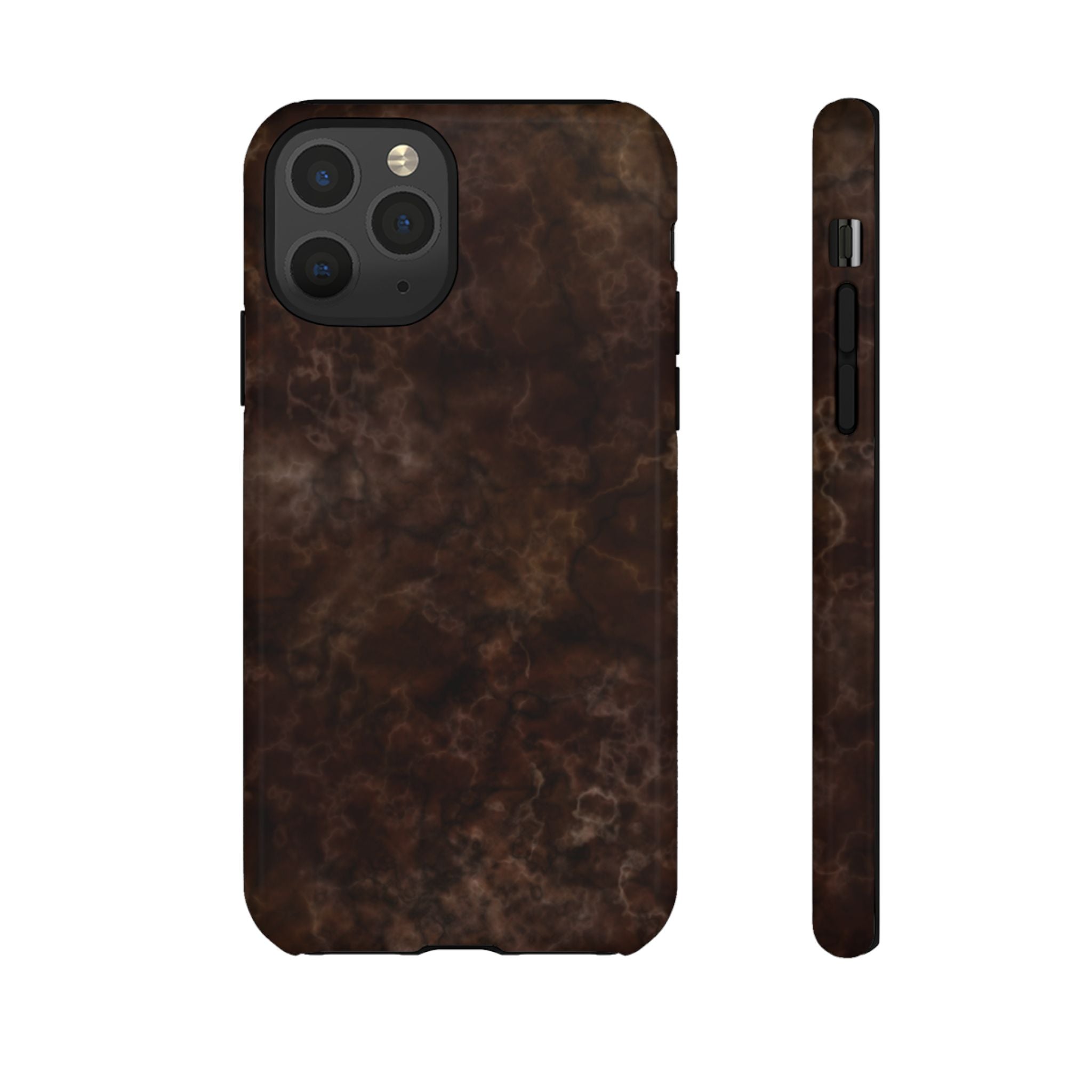 Espresso Brown Marbled iPhone Case