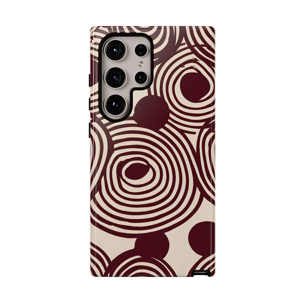 Retrograde | Burgundy Retro Geometric Galaxy Case