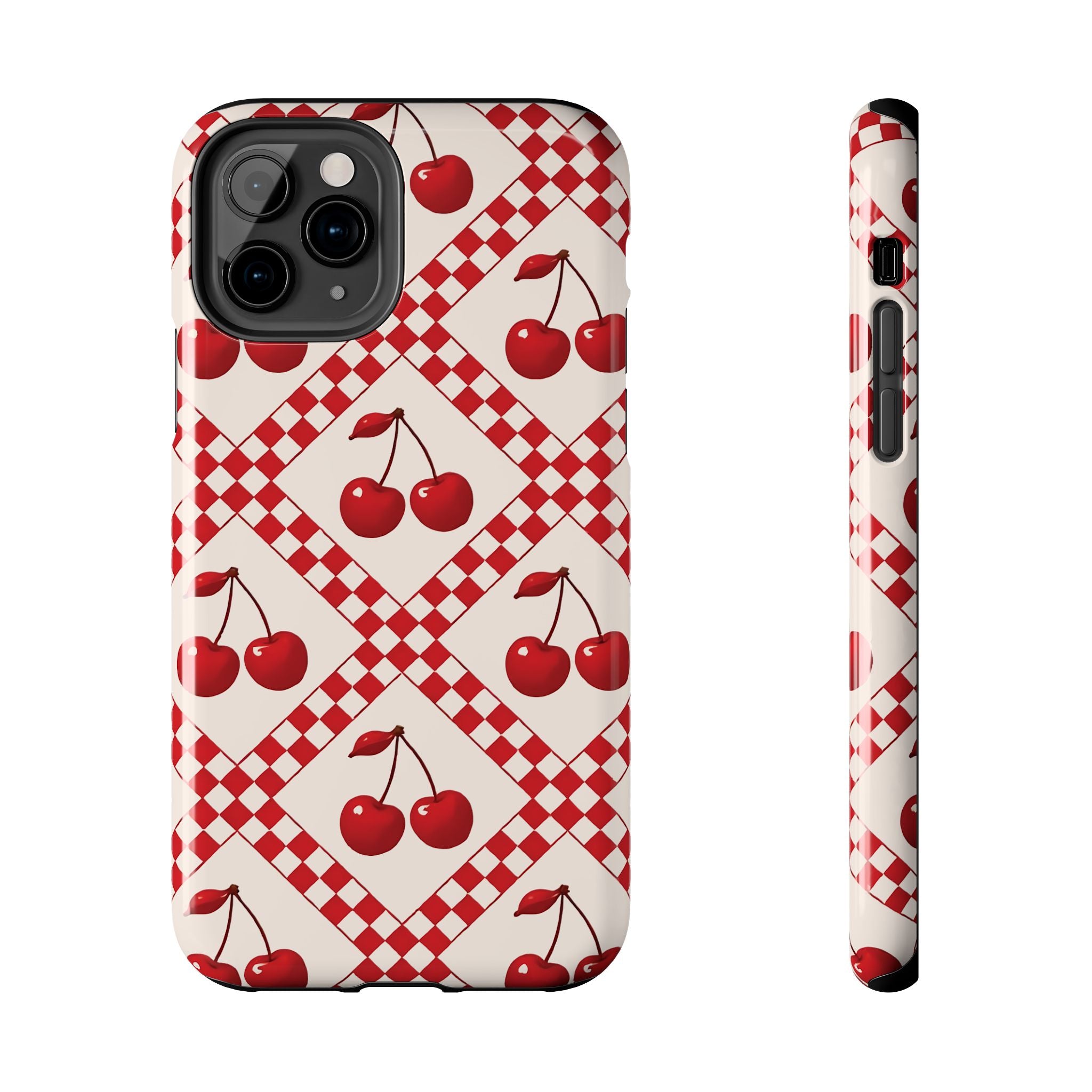 Cherry Check iPhone Case