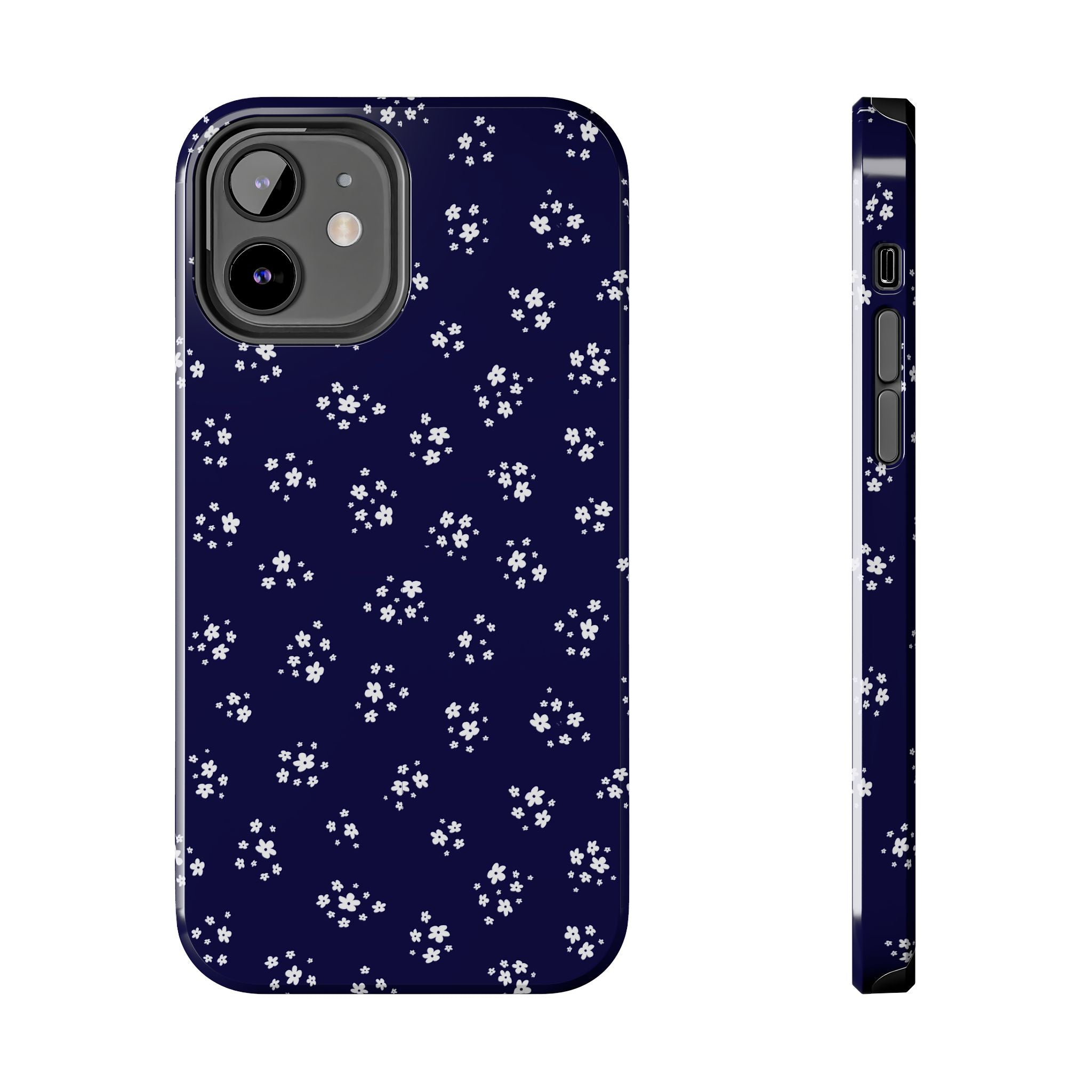 Navy Blooms Floral iPhone Case